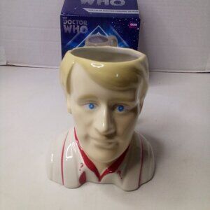 Doctor Who 5th Doctor Peter Davison Ceramic 3D Mug BBC Zeon Design
